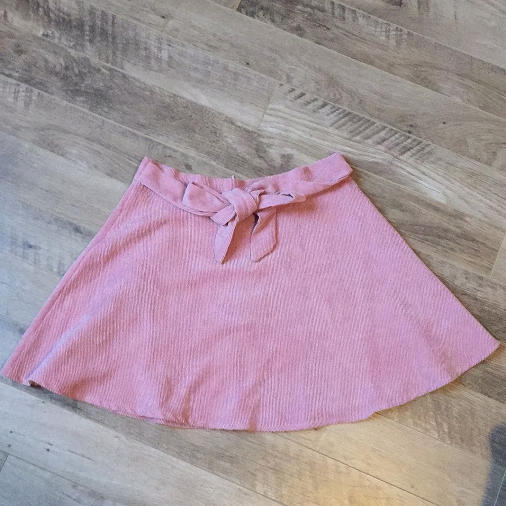 Shein Pink corduroy mini skirt